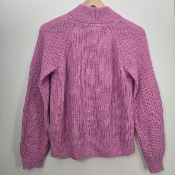 NEW Marine Layer Dream Yarn Pullover Sweater XS Pink Punch Wool Alpaca - Picture 11 of 13